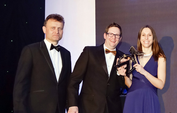 Alisdair, Kathryn and Hugh Dennis at Optician Awards 2013