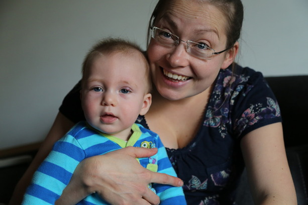 Sarah Irvine with her son George who had their eye examinations/tests with Kathryn Buchanan their Optician and Optometrist at Buchanan Optometrists, Kent